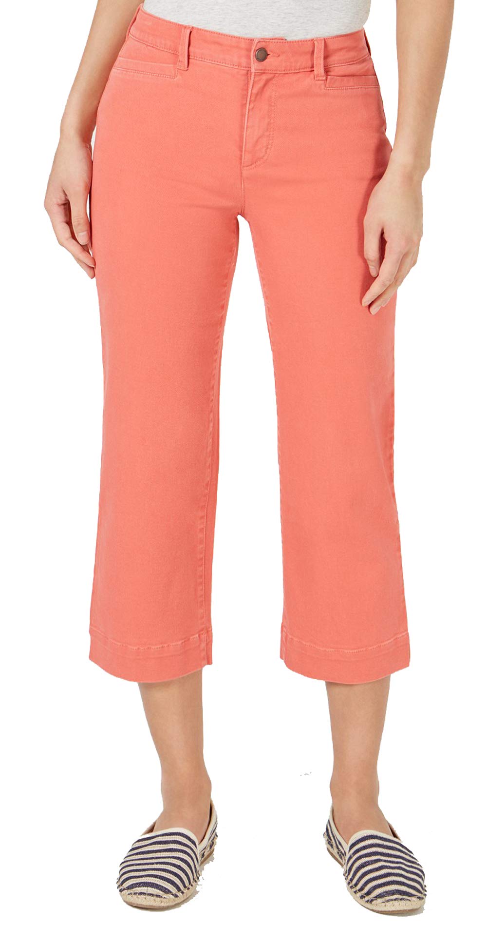 Charter Club Petite Wide Leg Flare Crop Jeans