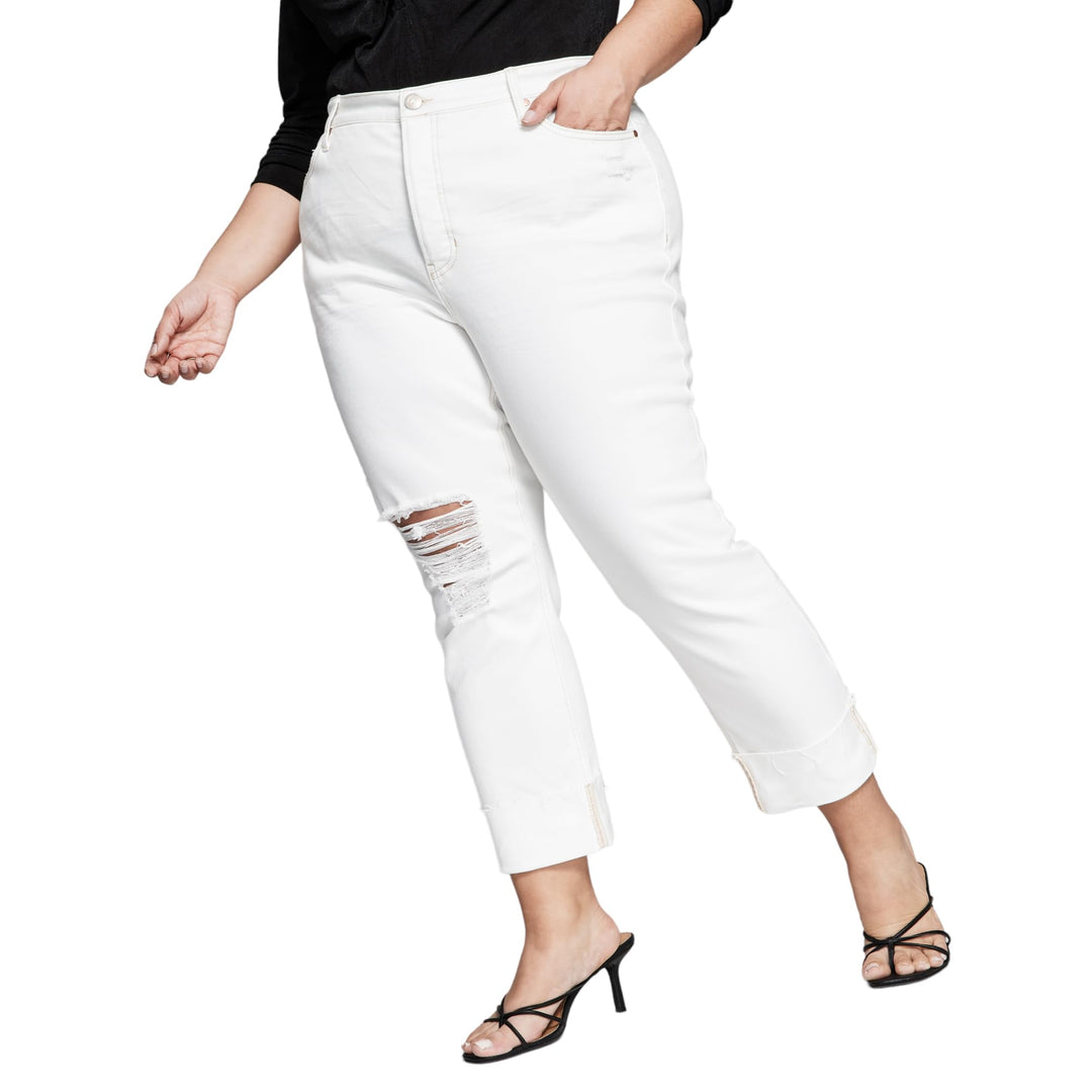 Now This Trendy Plus Size Vintage Straight Leg Jeans