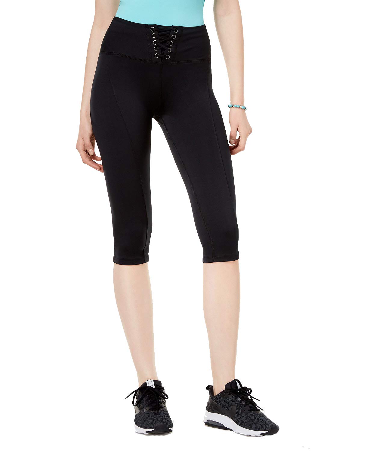 Active Juniors' Lace-Up Cropped Leggings