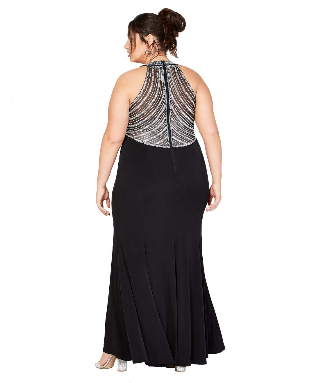Say Yes To The Prom Trendy Plus Size Embellished Halter Gown