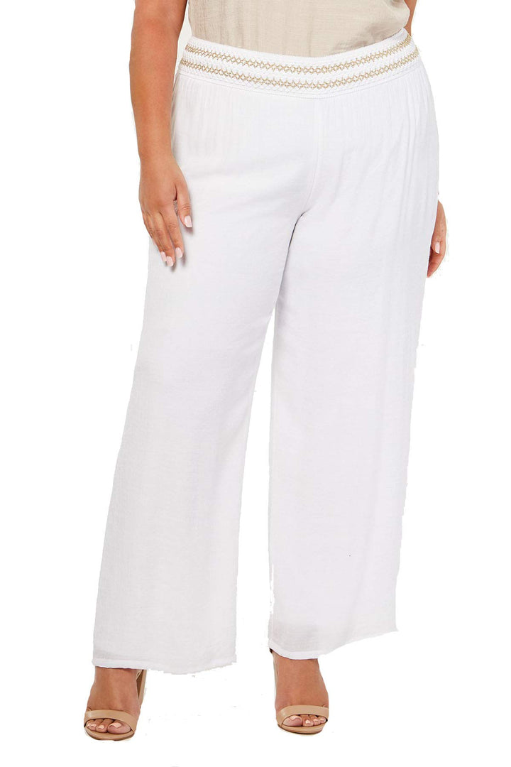 JM Collection Plus Size Lined Gauze Pull On Pants