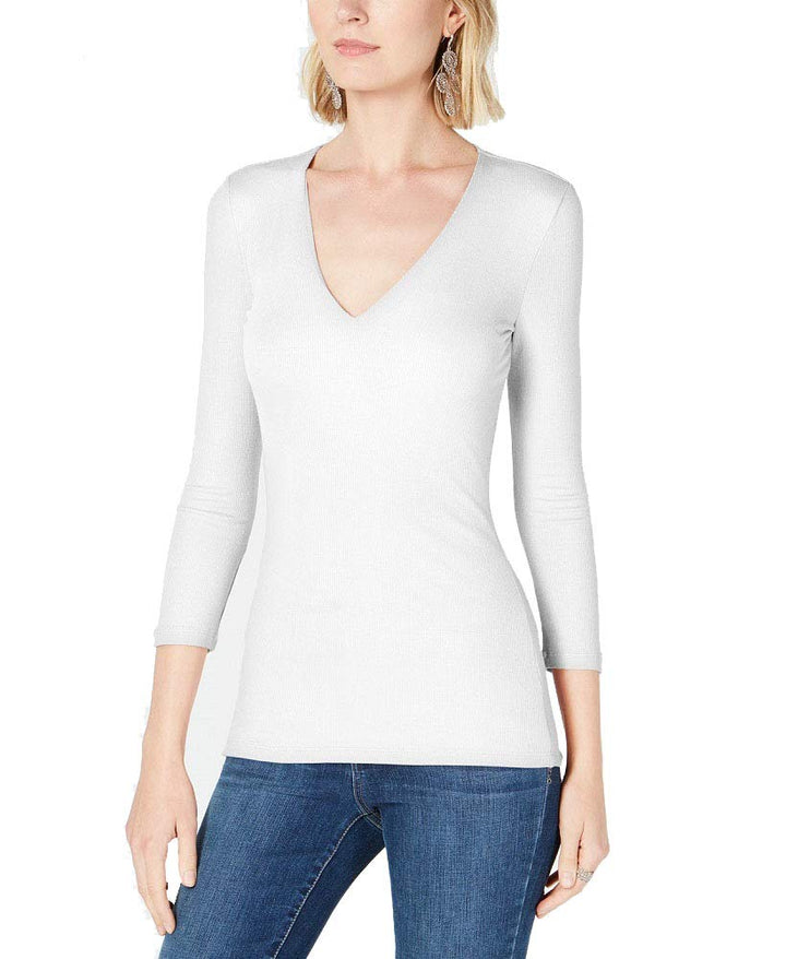 Petite V Neck Top
