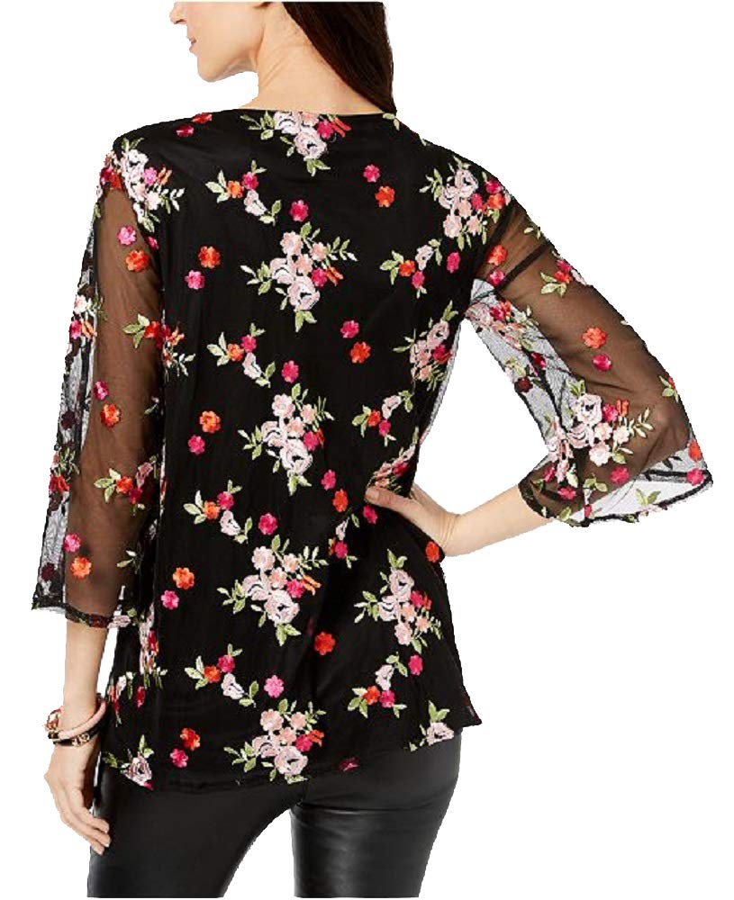 Charter Club Embroidered Mesh Tunic