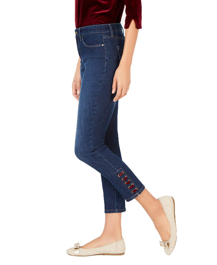 Charter Club Lace Up Hem Jeans