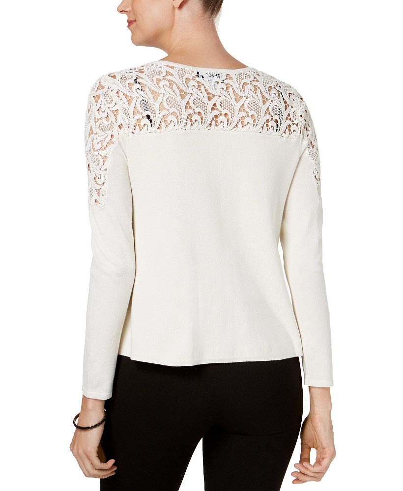 Charter Club Petite Lace Trim Cardigan