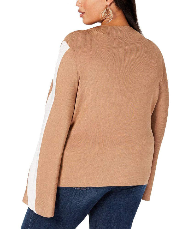 Plus Size Varsity Stripe Sweater