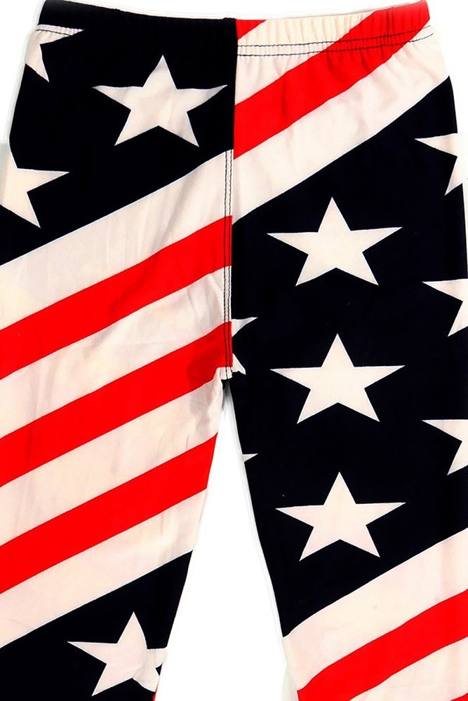 Buttery Soft Twist USA Flag Kids Leggings