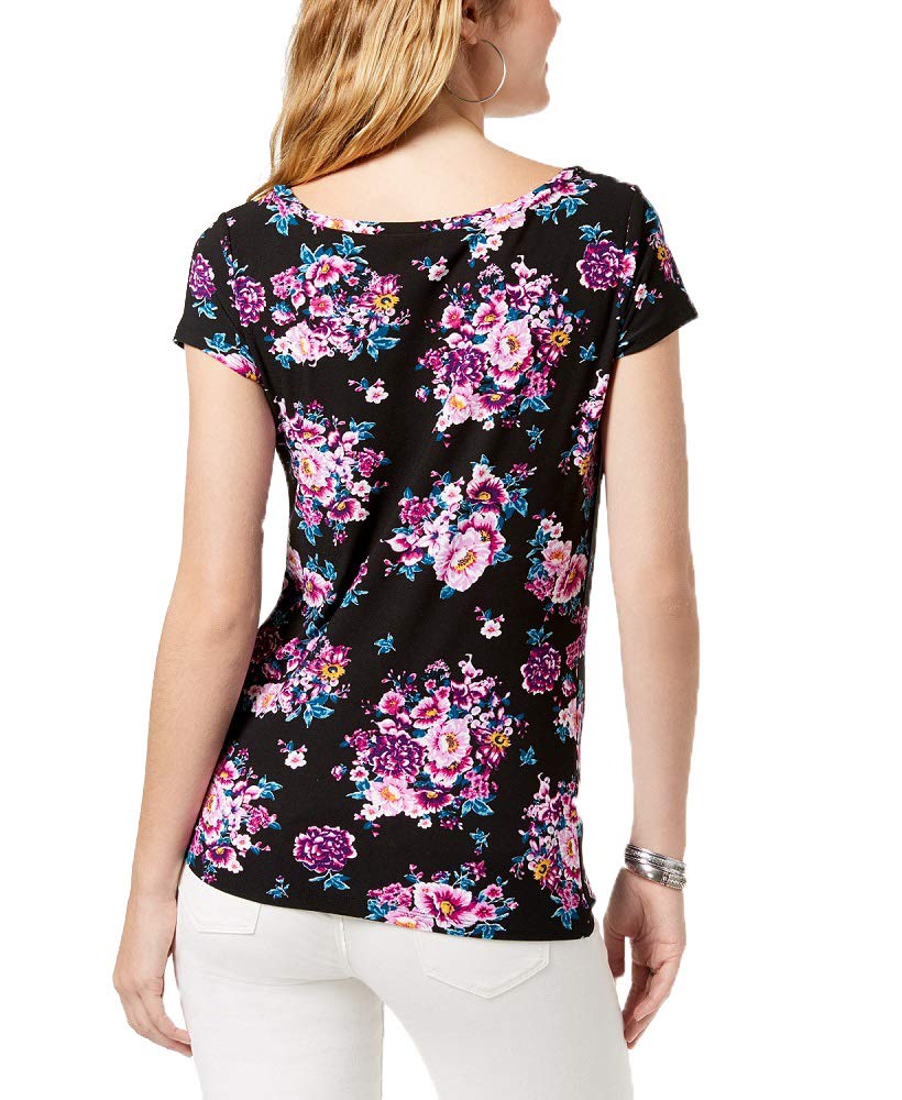 Ultra Flirt Juniors Printed Knot Hem Top