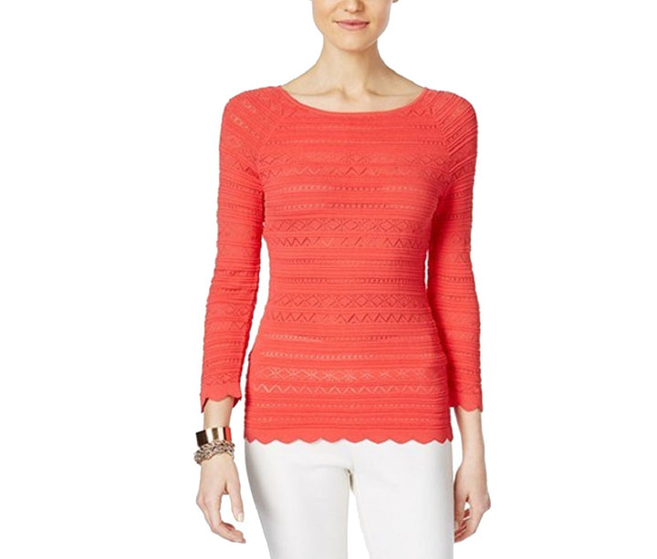 INC International Concepts Petite Mixed Stitch Sweater