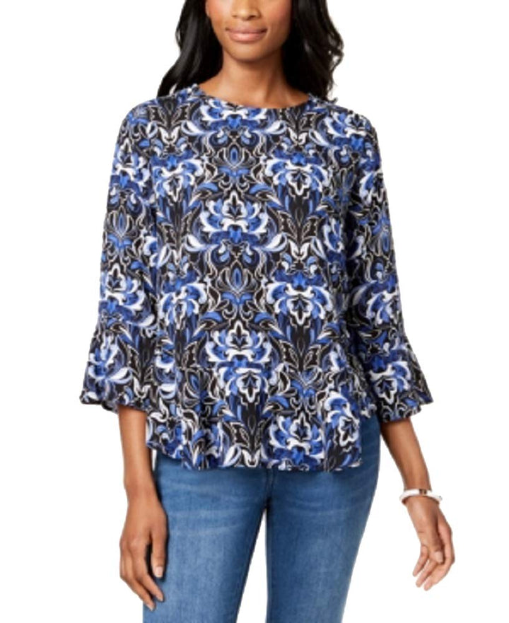 Charter Club Printed Peplum Top