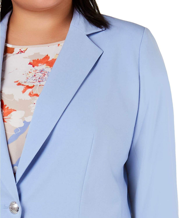 Trendy Plus Size Notch-Collar Single-Button Jacket