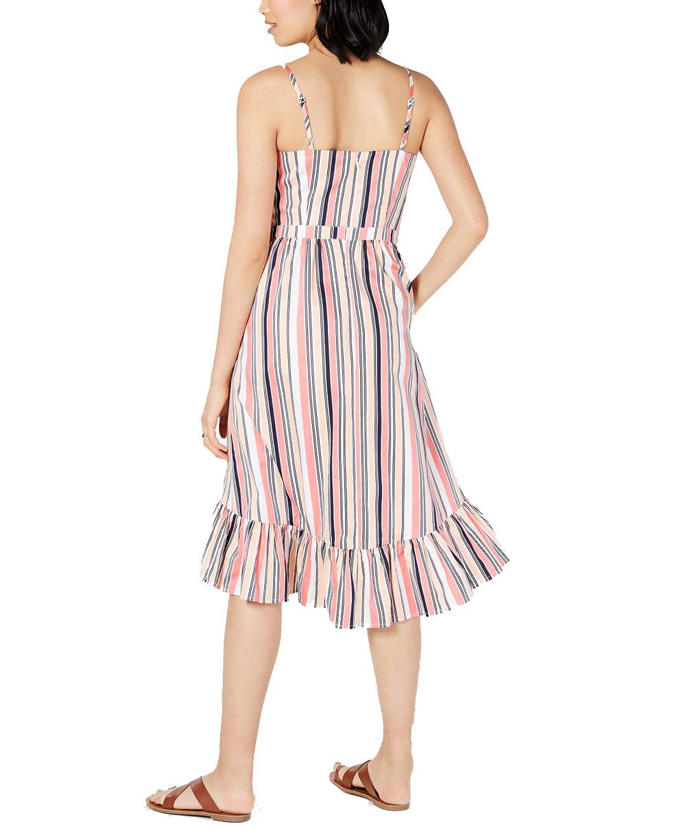 Striped Ruffle-Hem Dress