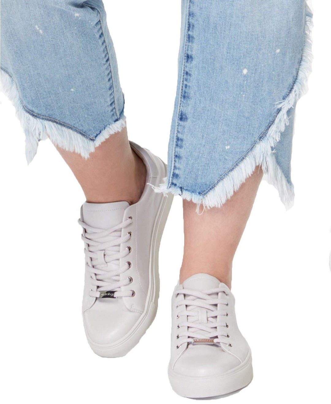Trendy Plus Size Cropped Destructed Jeans