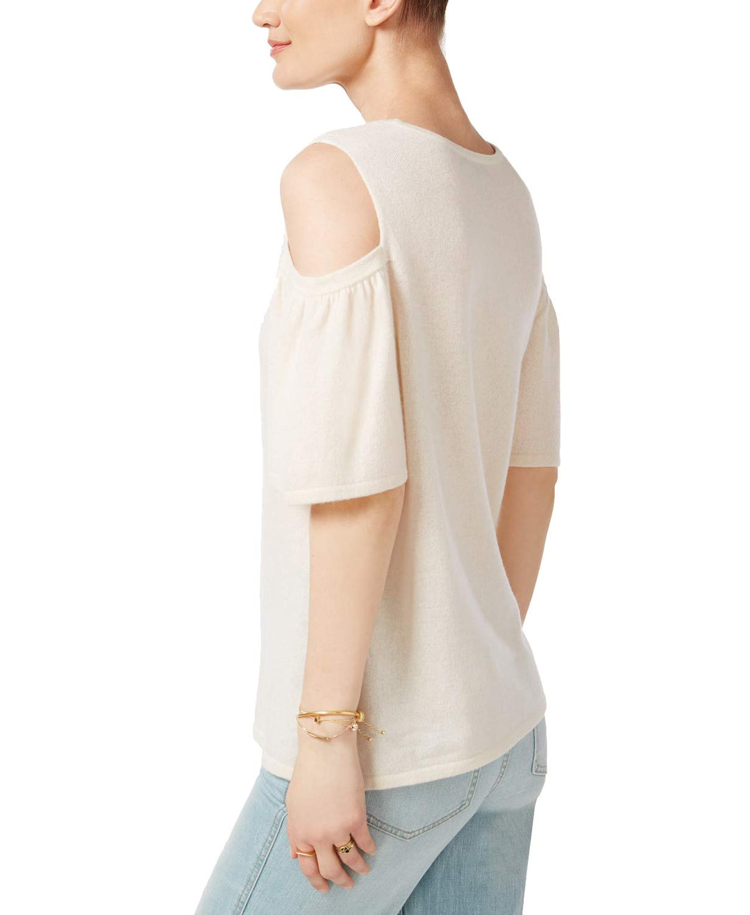 Charter Club Cashmere Cold Shoulder Sweater