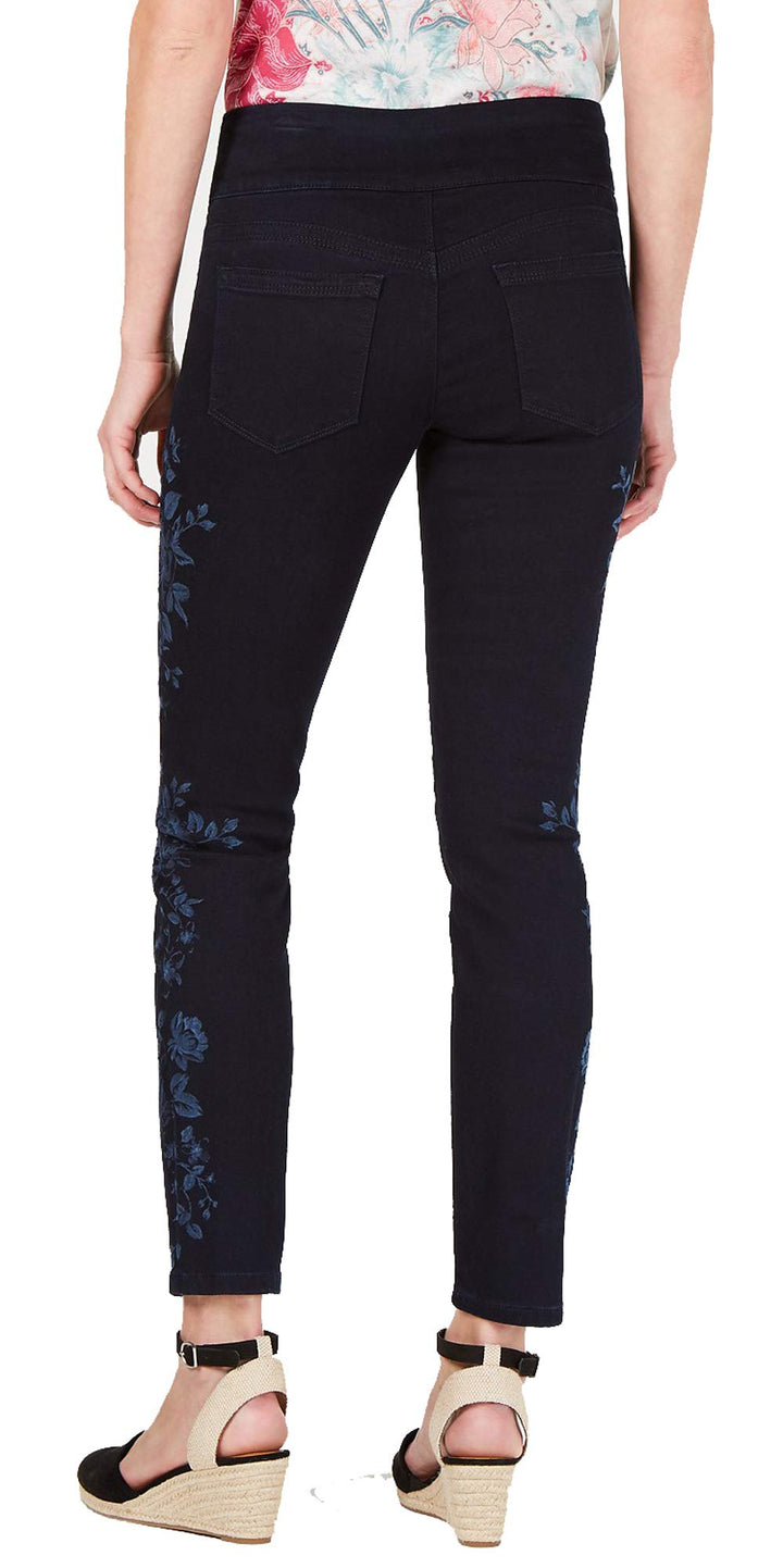 Floral-Print Skinny Jeans