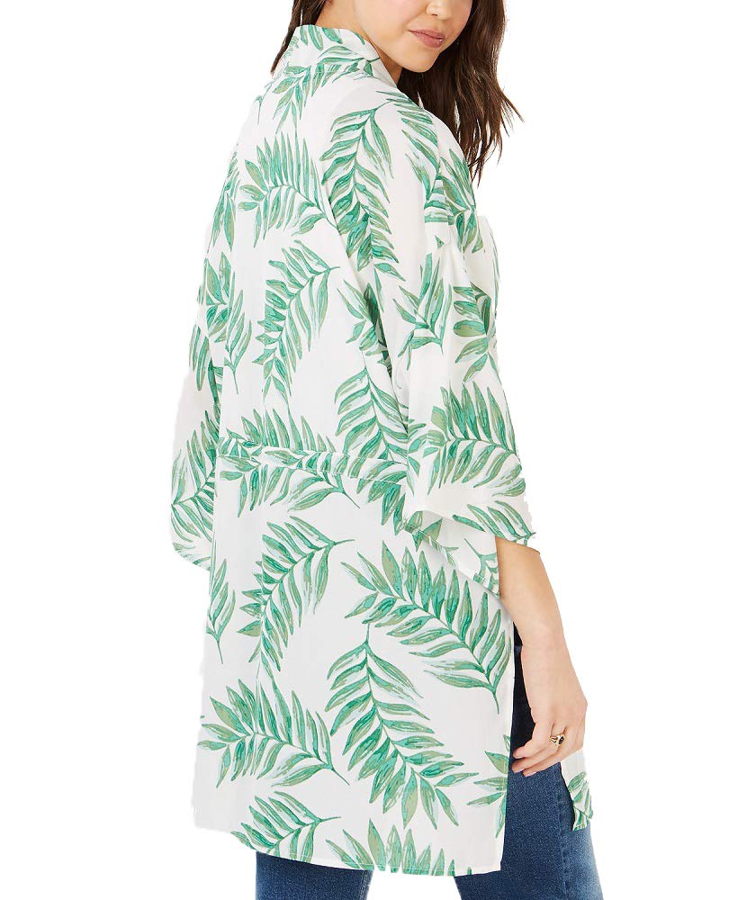 Juniors' Tropical-Print Kimono