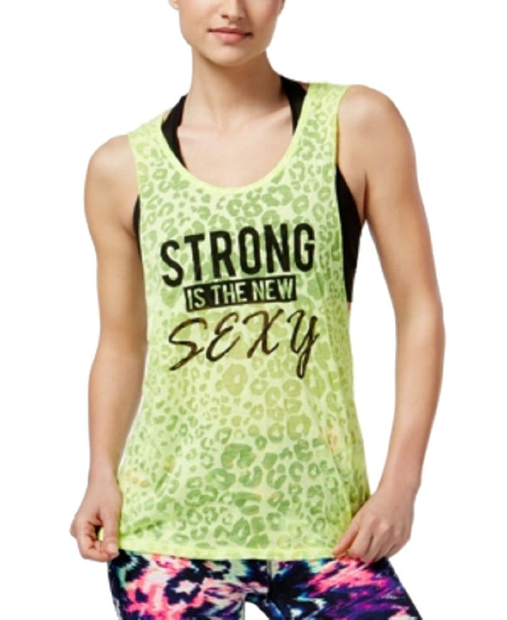Material Girl Active Juniors Cutout Back Graphic Tank Top