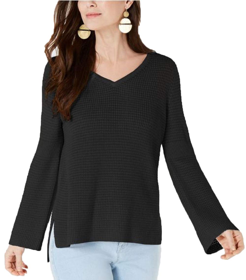 Cotton Waffle-Stitch Sweater