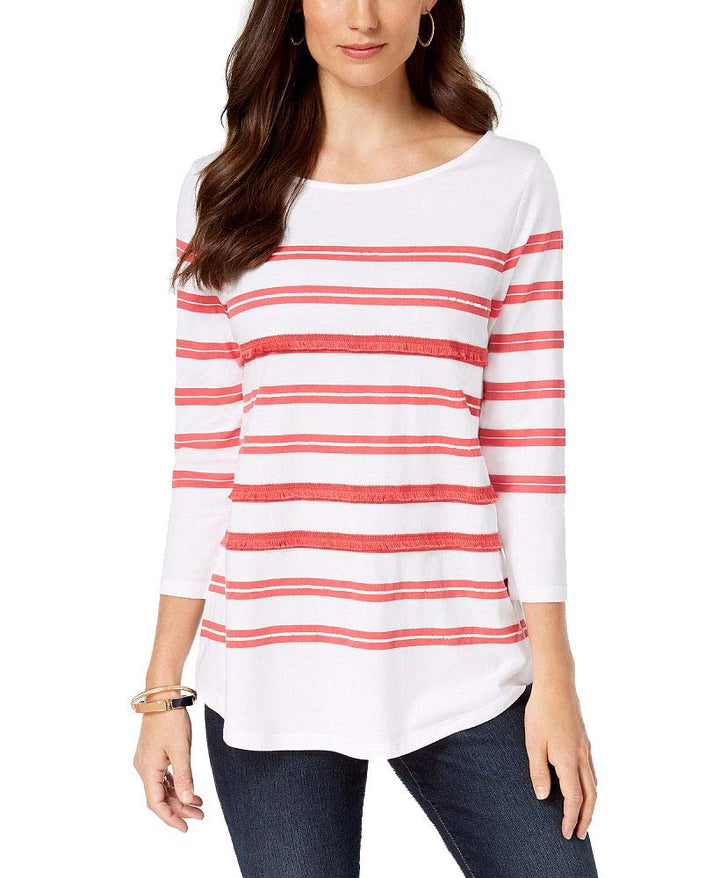Charter Club Sequin Striped Top