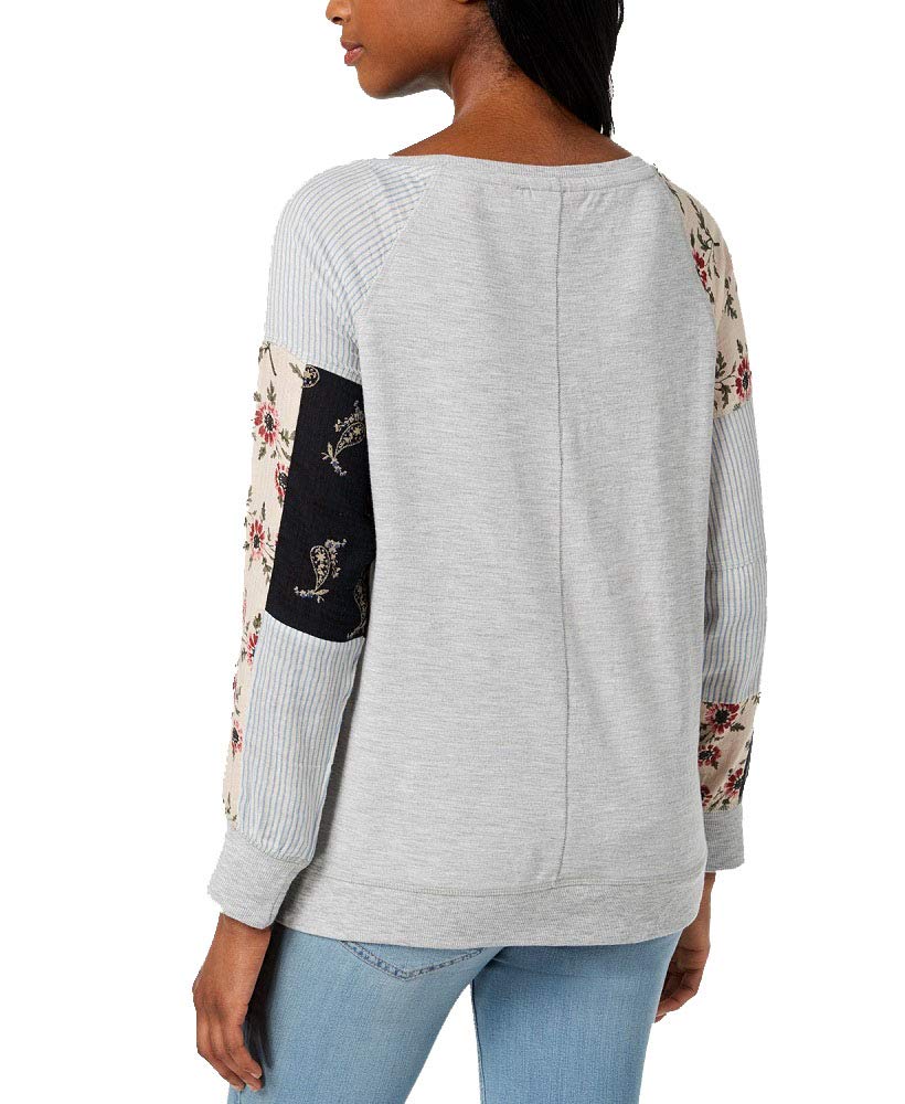 Style & Co Patchwork Sleeve Sweatshirt