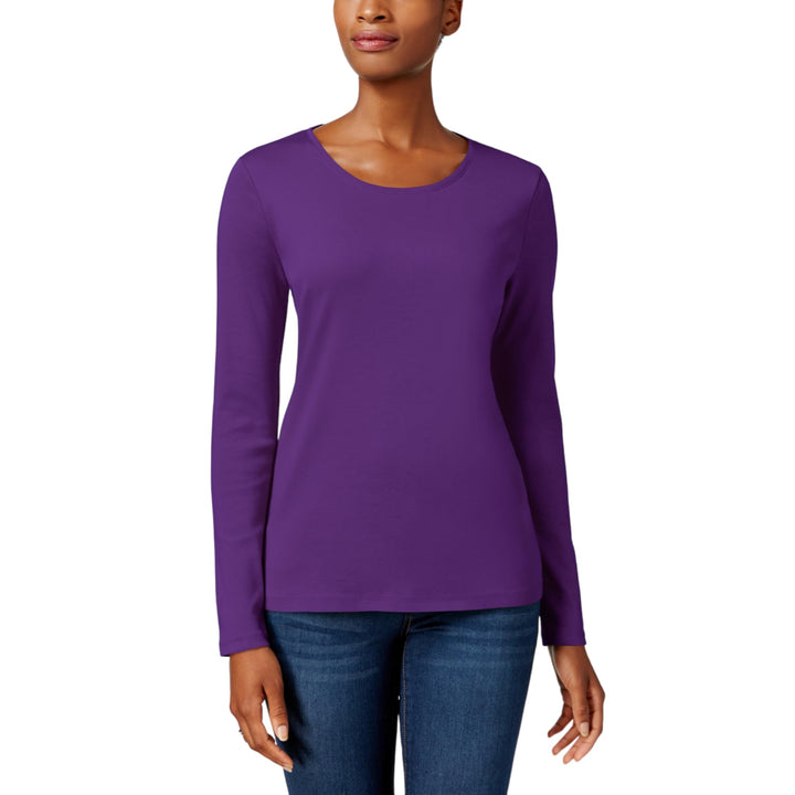 Charter Club Pima Cotton Long Sleeve Top