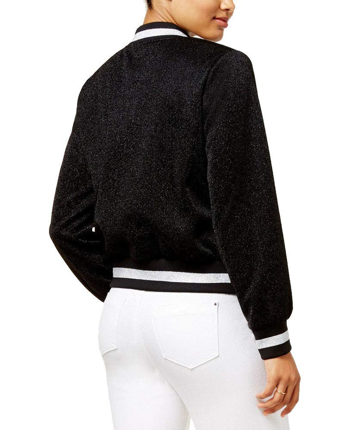 Juniors' Metallic Bomber Jacket