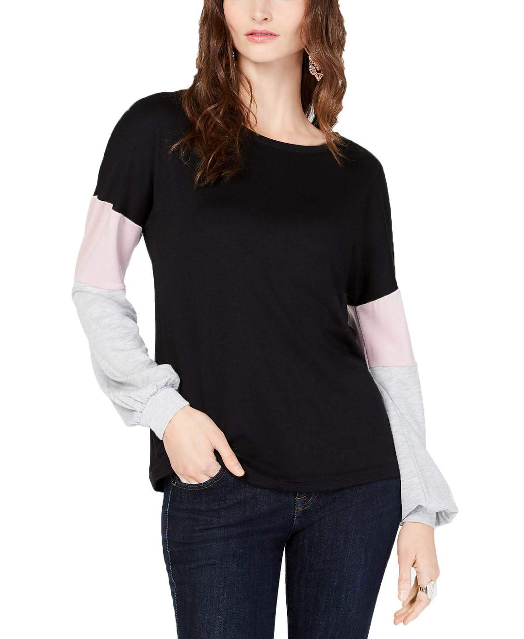 Colorblocked Sleeve Top