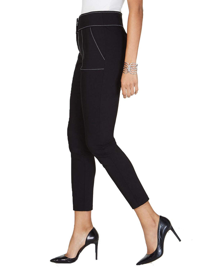 Contrast Stitch Skinny Pants