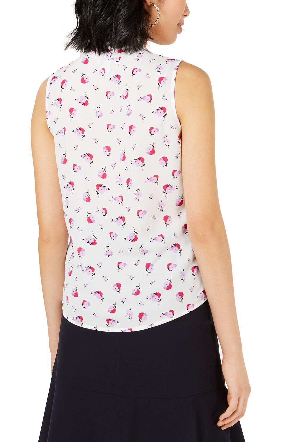Bar III Floral Pleat Top