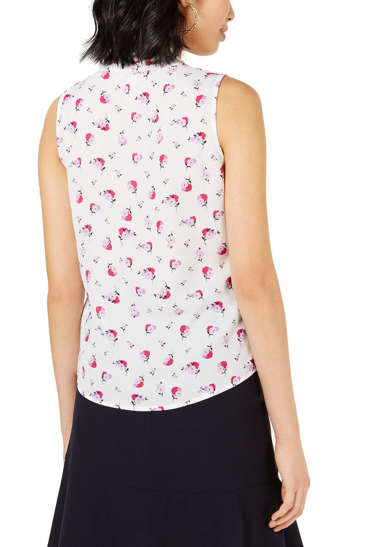 Bar III Floral Pleat Top