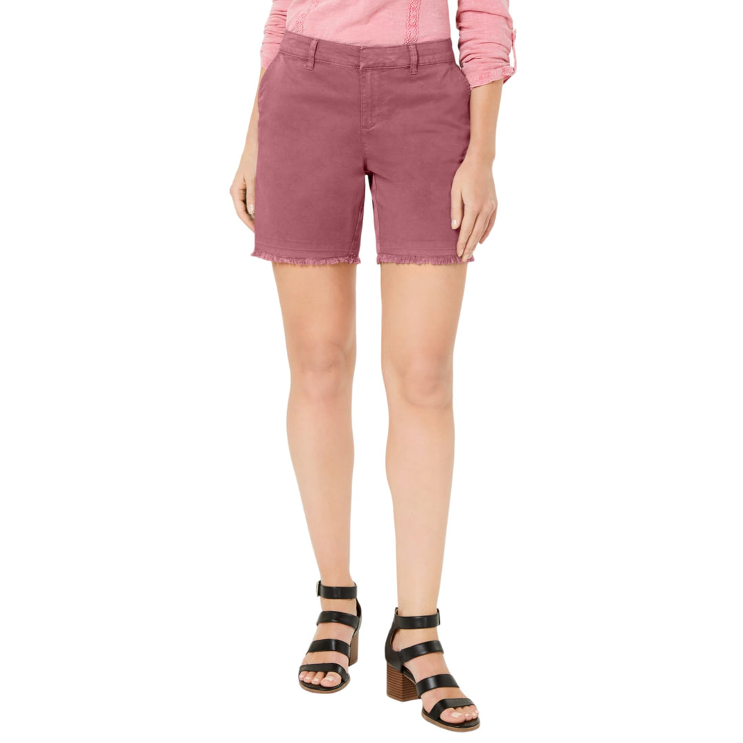 Petite Released-Hem Chino Shorts
