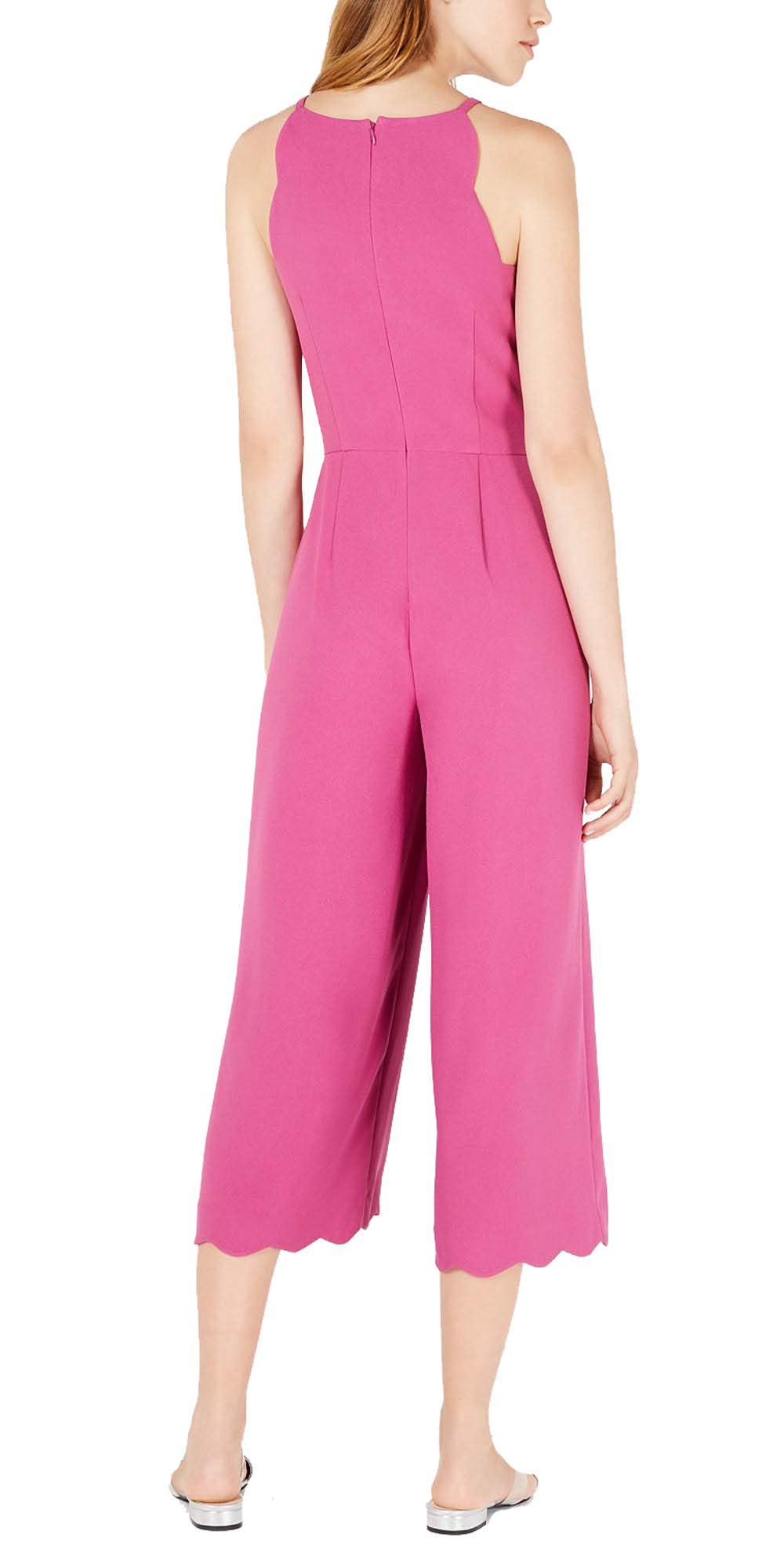 Maison Jules Scalloped Halter Jumpsuit