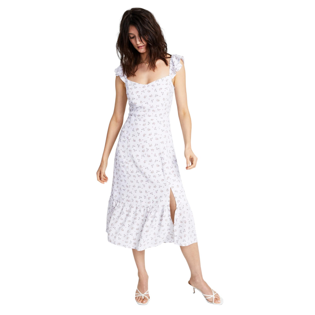 Now This Womens Ruffled Midi Dress