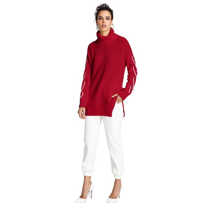 INC International Concepts Cable Turtleneck Tunic Sweater