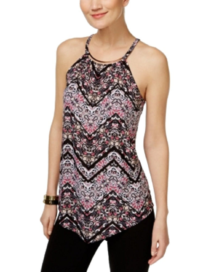 INC International Concepts Petite Printed Hardware Halter Top