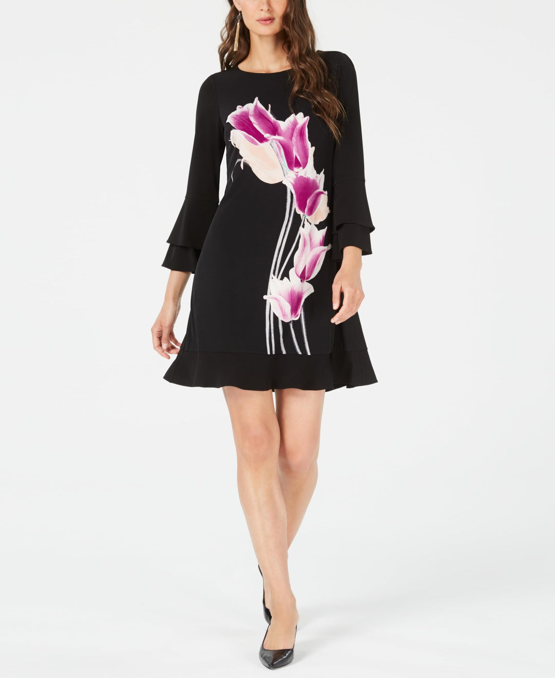 Alfani Petite Bell Sleeve Fit Flare Dress Alfani Petite Bell Sleeve Fit Flare Dress