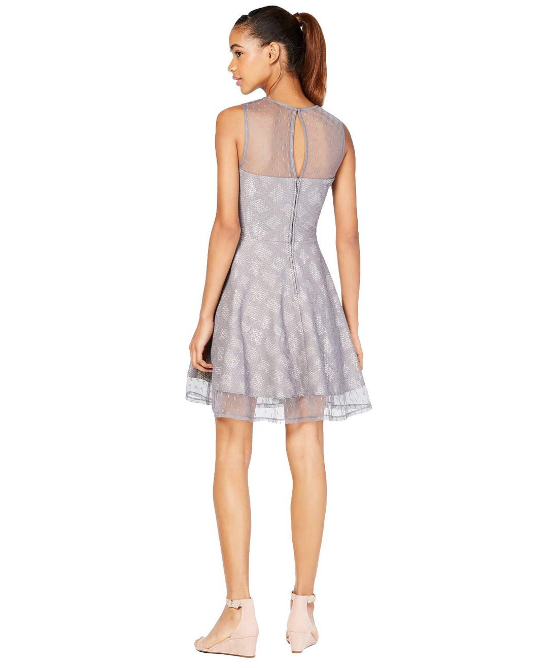 City Studios Juniors Glitter Fit Flare Dress
