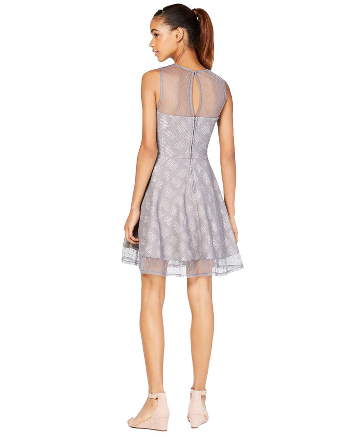 City Studios Juniors Glitter Fit Flare Dress