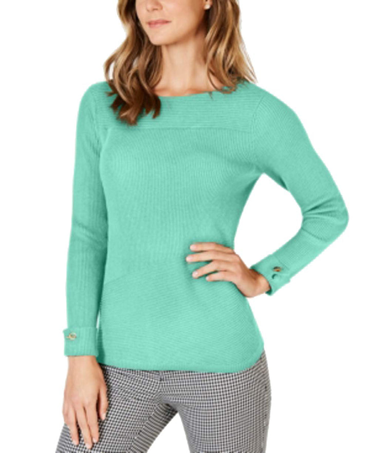 Mixed-Direction Stitch Sweater