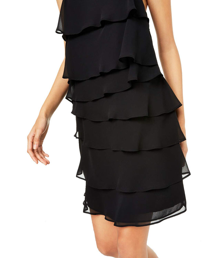 Layered-Ruffle Mini Dress