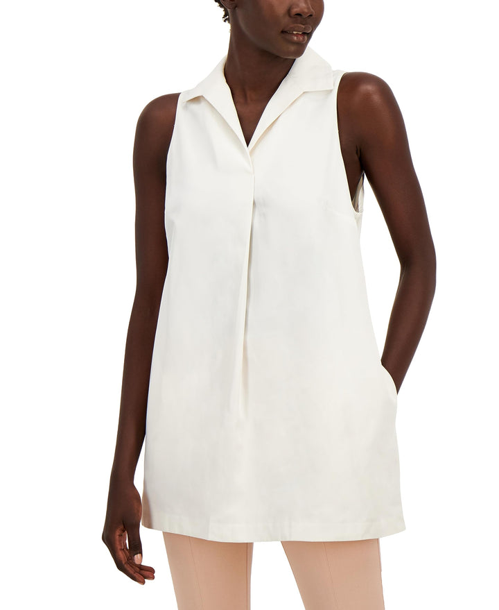 Alfani Petite Collared Sleeveless Tunic