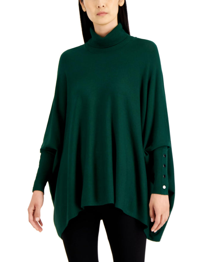 Women's Turtleneck Poncho Sweater