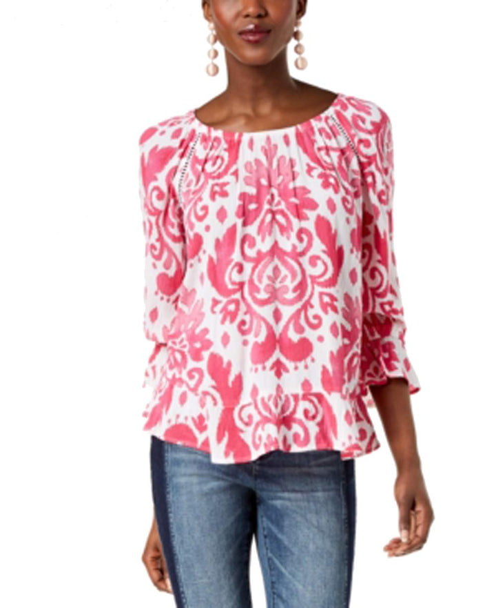 INC Blouson-Sleeve Peasant Top