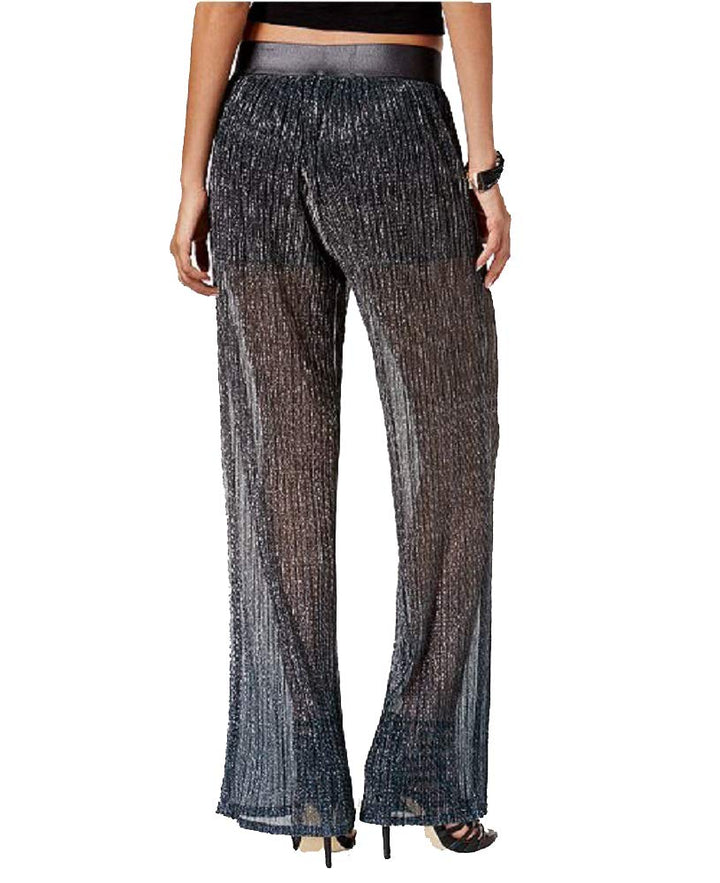 Be Bop Juniors Metallic Semi Sheer Pants