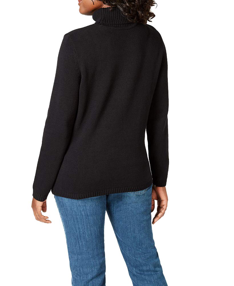 Karen Scott Cotton Printed Turtleneck Sweater