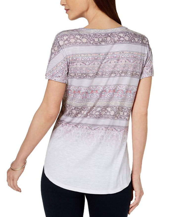 Style & Co Printed Scoop Neck T-Shirt