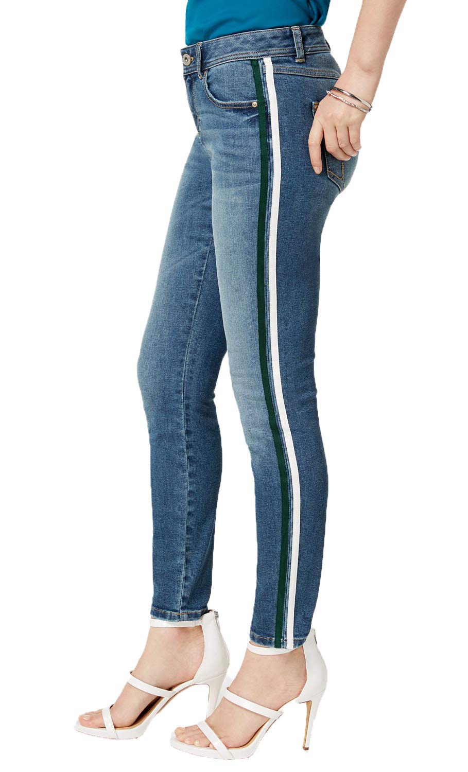 Striped Skinny Jeans