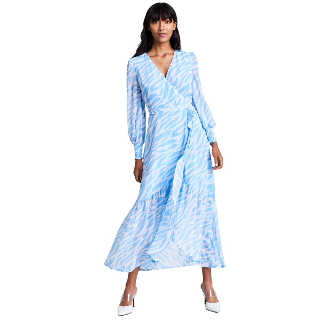 Bar III Tiger Print Wrap Maxi Dress