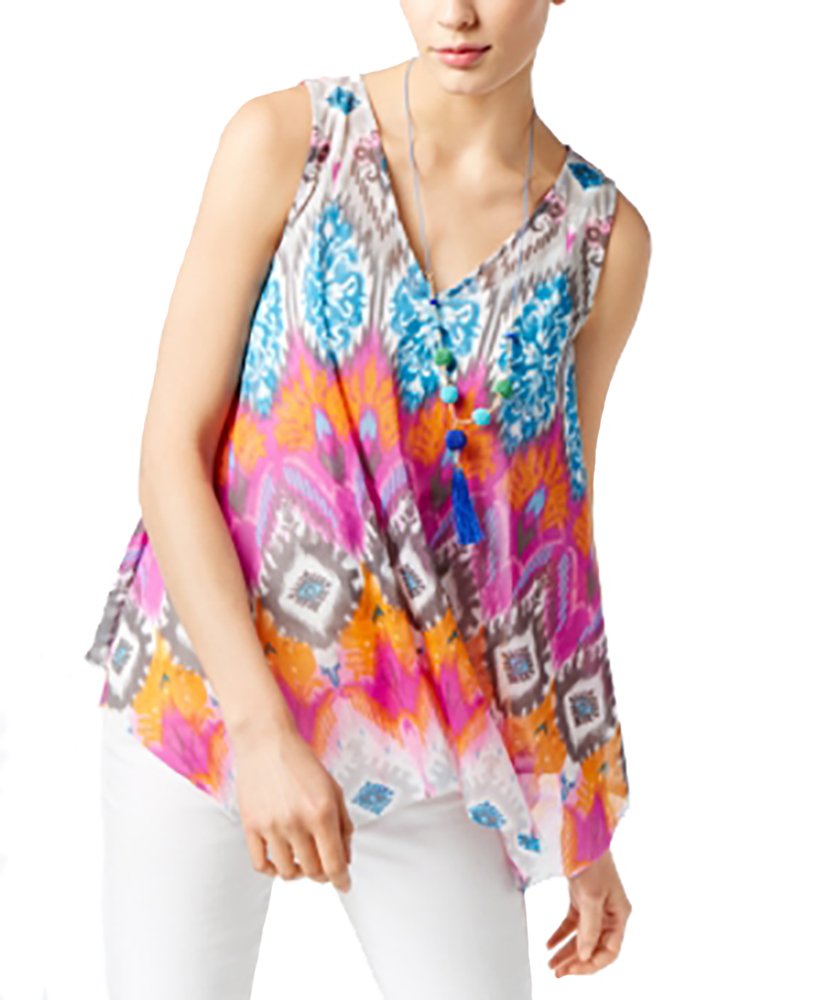 INC International Concepts Handkerchief Hem Tank Top
