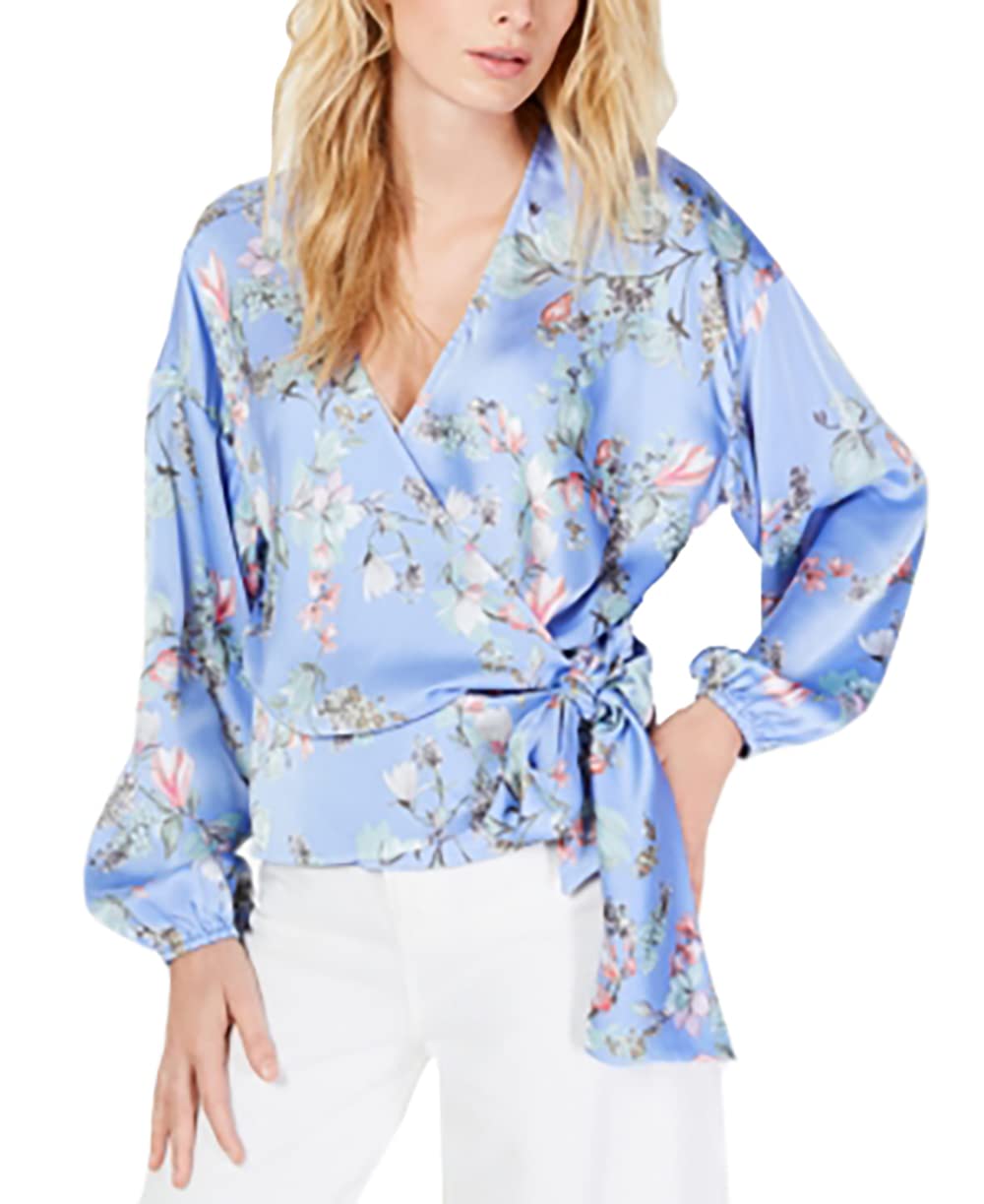 INC Floral-Print Wrap Top
